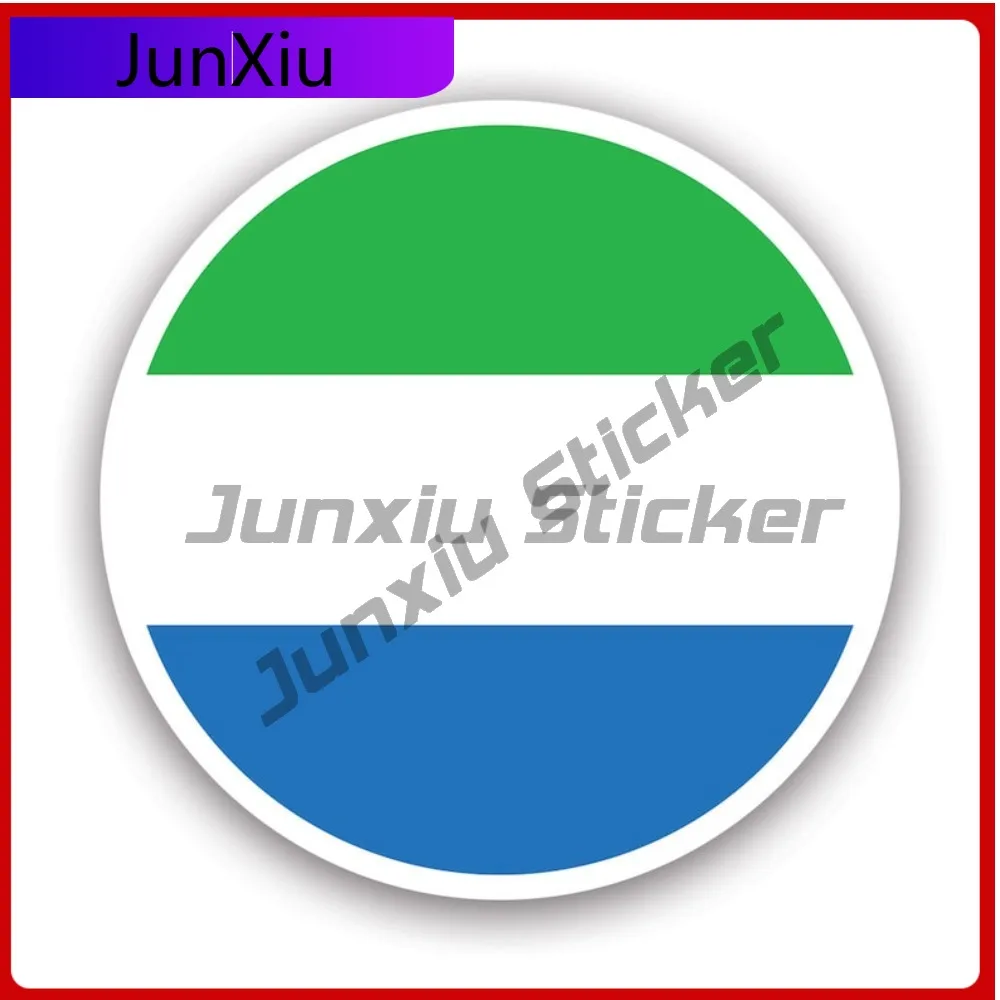 

Round Sierra Leonean Flag Stickerwaterproof Outdoor Anime Window Waterproof Vinyl Decal For Motorcycle Helmet Fun Protection