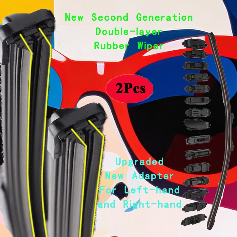 For Renault Arkana SUV 2019 2020 2021 2022 Car Accessories Window Brushes Red Winter Double Rubber Windshield Wiper Blades
