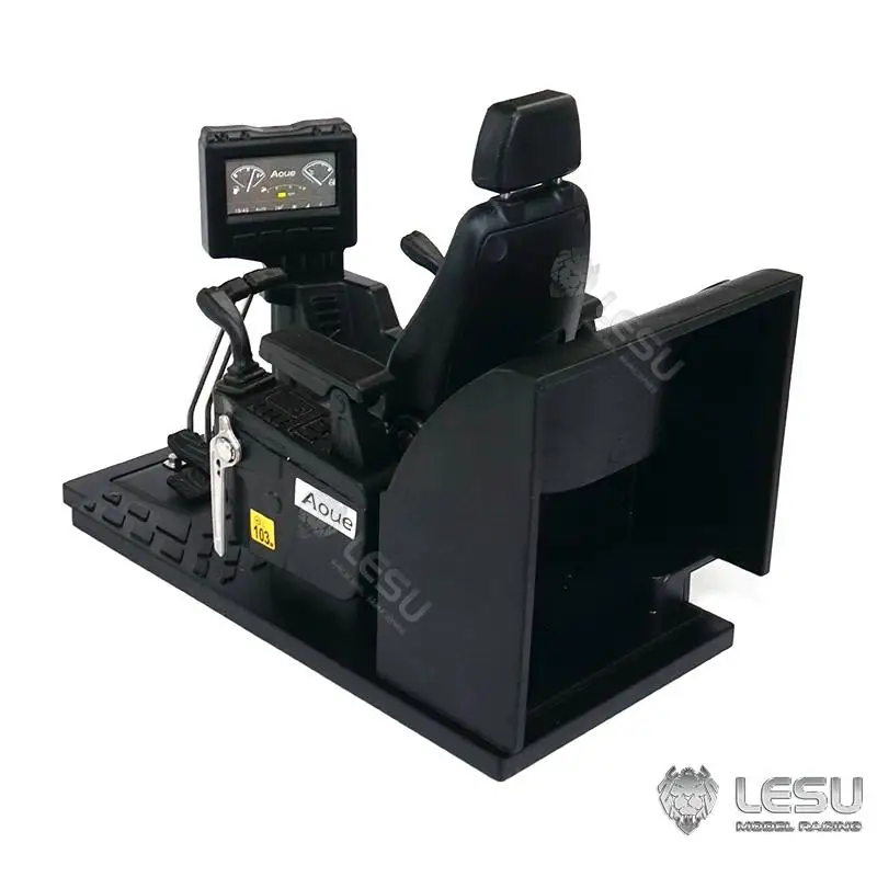 LESU1/14 cab interior excavator engineering vehicle modified seat can be equipped with switch simulation