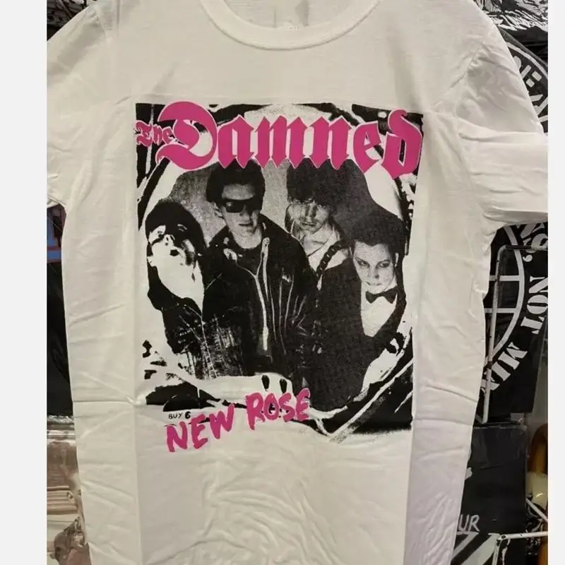 

Футболка с короткими рукавами The Damned New Rose, полный размер S-5XL