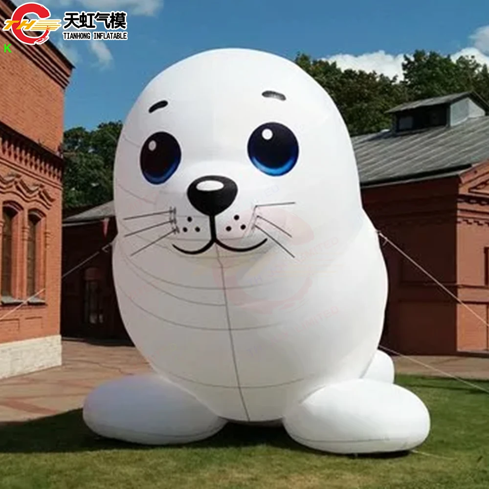 

3m/4m/5m High Giant Lovely Inflatable Seal Model Sea World Animal Replica Balloon for Decoration with Blower