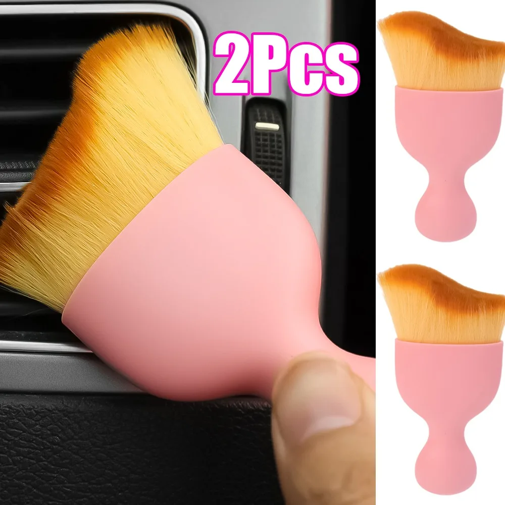 

1/2Pcs Car Cleaning Brush Air Conditioning Vent Center Console Clean Tool Air Outlet Cleaning Auto Crevice Dust Removal Brush