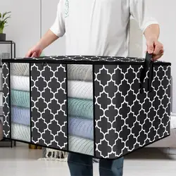 NEW Foldable Storage Bag Clothes Blanket Quilt Closet Sweater Organizer Box Pouches Fashion Sale Clothes Cabinet Organizer