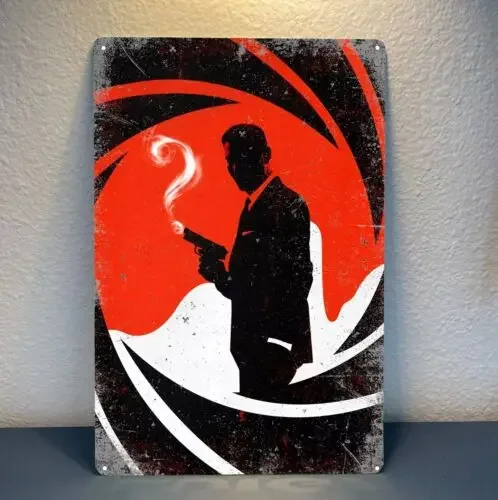 1p，James Bond Vintage Movie Metal Poster  - 20x30cm Collectable Tin Sign