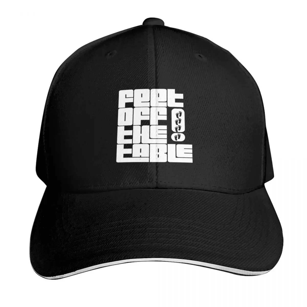 Feet Off The Table Baseball Cap Vintage Retro Embroidered Lightweight Packable Gift for Him Her