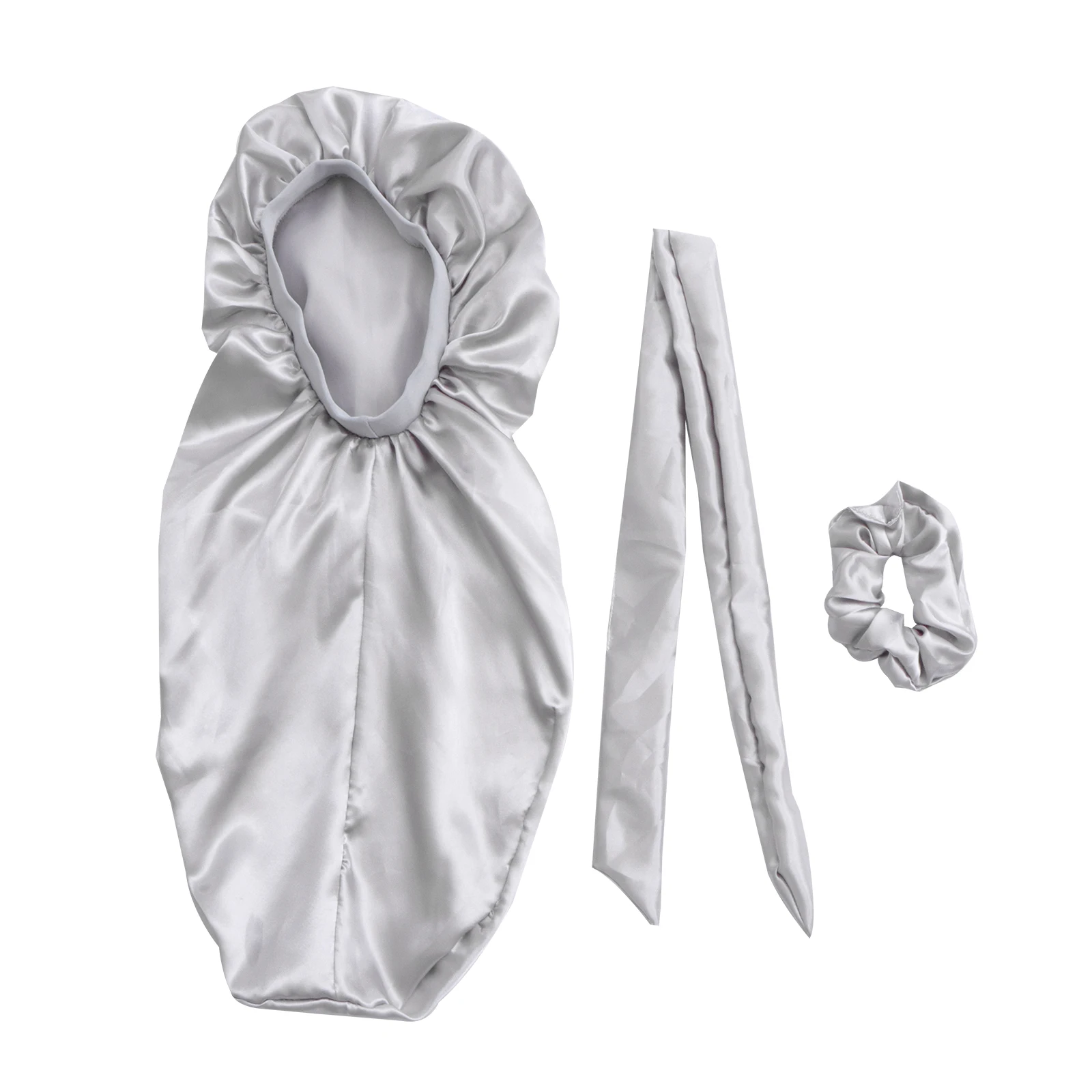 

3 Pcs Satin Sleep Cap Elastic Band Bonnets Night Hair Wrap Women's Bathing