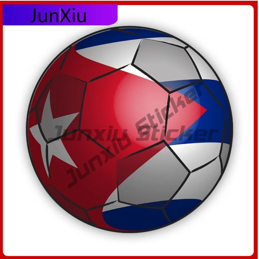 

Cuba Football Sticker Sun Resistant Fade Resistant Funny For Laptop Truck Rear Windshield Easy Apply No Residue Decoration