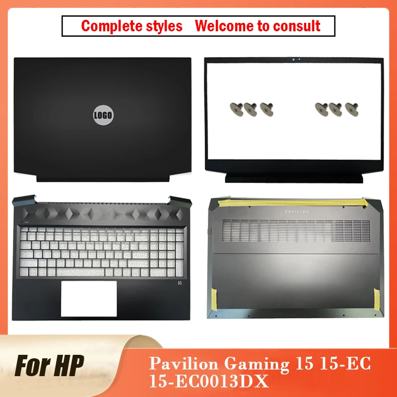 

NEW For HP Pavilion Gaming 15 15-EC 15-EC0013DX TPN-Q229 Laptop LCD Back Cover Front Bezel Pamrest Bottom Case L72711-001 15-EC