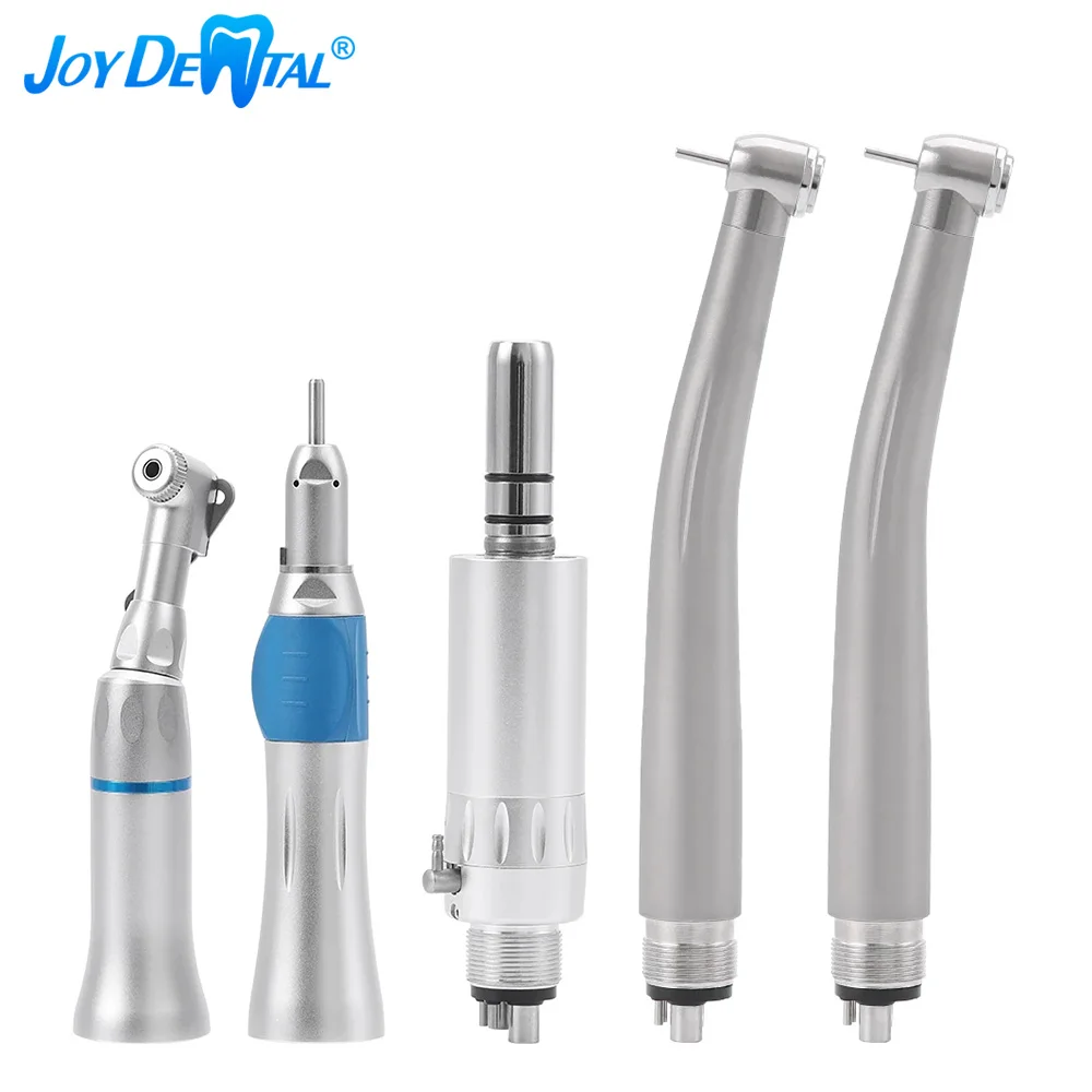 Dental High and Low Speed Handpieces Kit 2/4 Holes Standard Head Push Button Dentist Tools Single Water Spray Dentistry Products