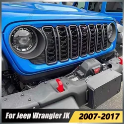 New Front Bumper Grill Grille For Jeep Wrangler JK 2007-2017 Upgrade Grill JL Style New Design Offroad Racing Grille Grill
