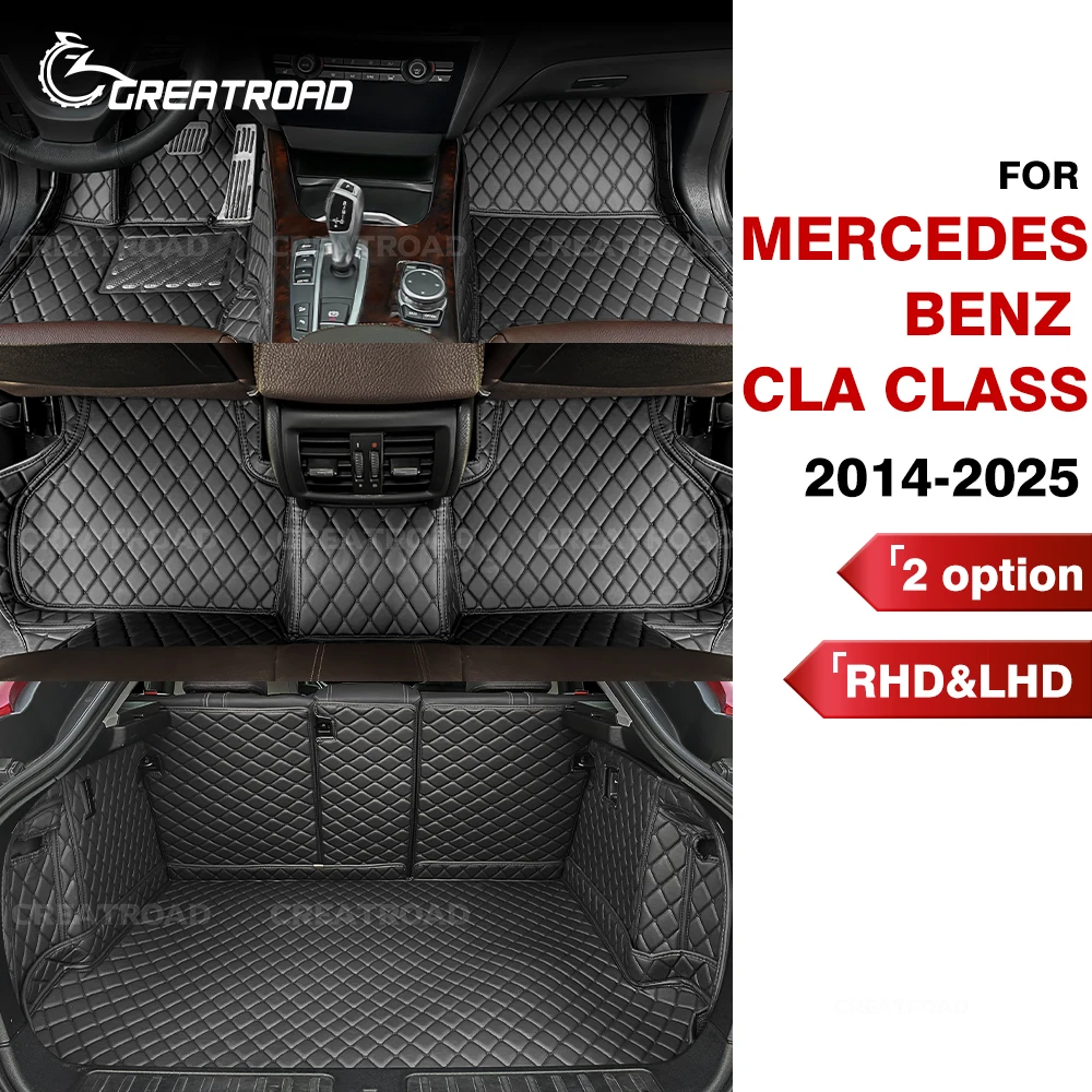 

Для Mercedes Benz CLA class C117 C118 2014-2025 автомобильный напольный коврик на заказ коврик в багажник автомобильный ковер аксессуары для интерьера защитные