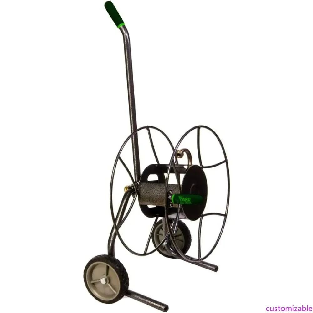 

Усиленная металлическая катушка для шланга длиной 30 метров на колесах для использования на улице в садах и на газонах