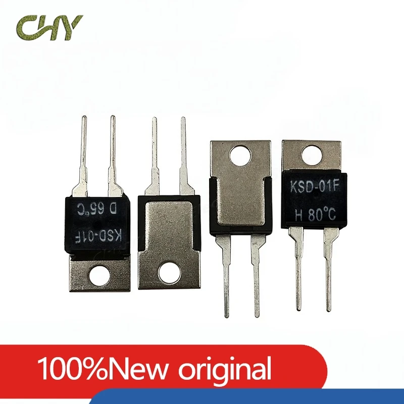 10Pcs KSD‑01F JUC‑31F Thermal Switch Thermostat 0‑150℃ Normally Open Normally Close TO‑220 Temperature Protector Thermal Relay