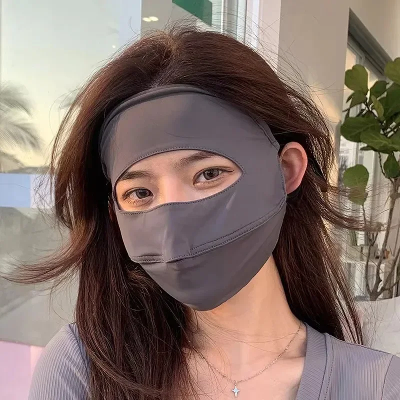 

Sunprotectionmaskcoveringtheentirefaceice Silk Face Mask Face Kinisuitable for Cycling Anti-ultravioletsunshade Breathable
