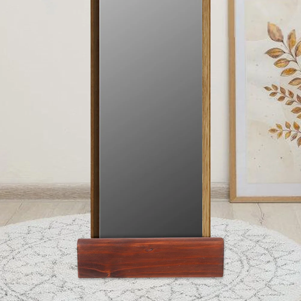 Sturdy Wooden Floor Mirror Stand Anti Base Artwork Display Rack Full Length Support Bracket Living Room Study Kitchen