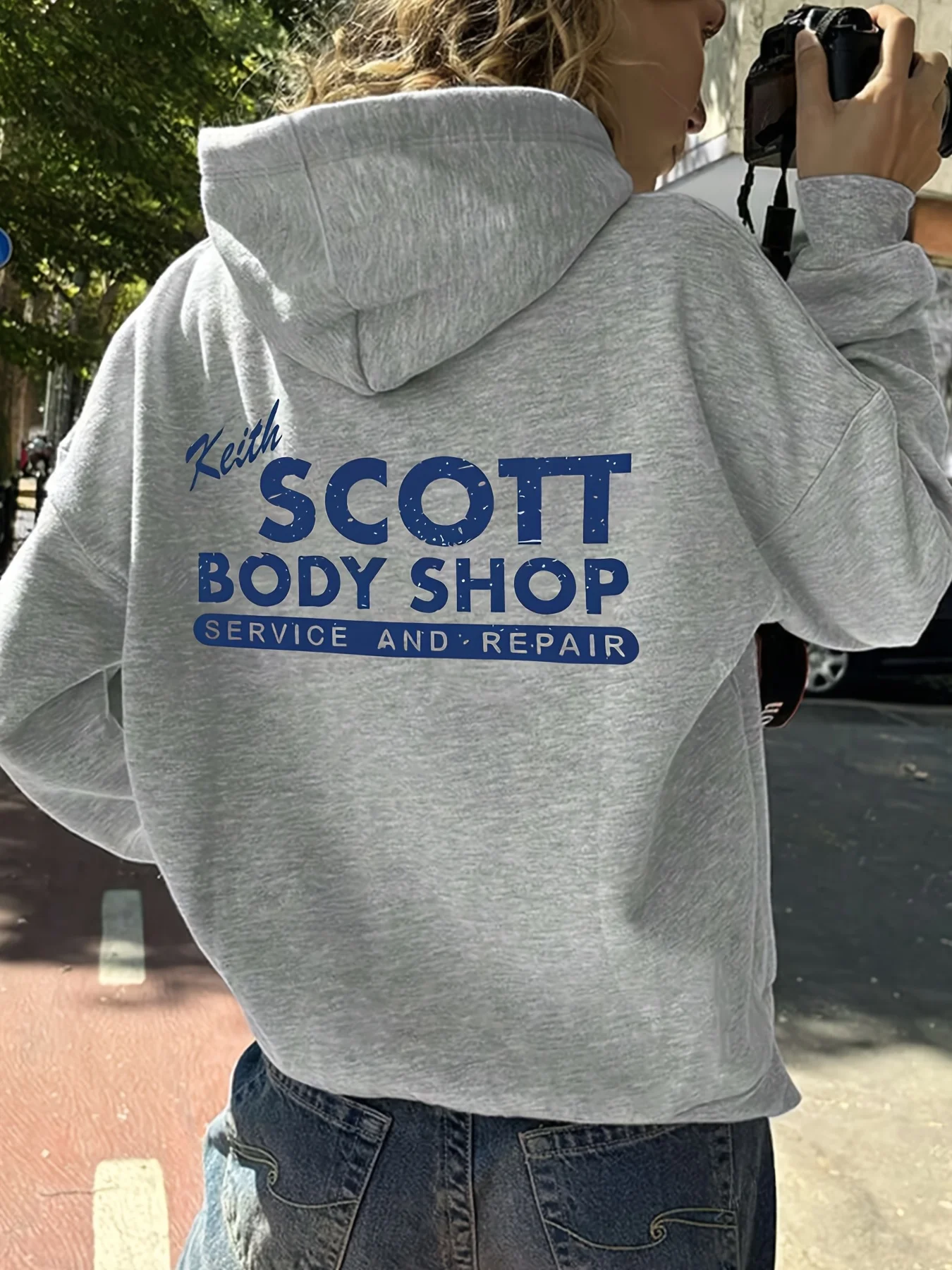Streetwear Hoodie Herren Hip Hop Sport Garage Repair Slogan Rückengrafik Urban Loose Langarm Casual Kapuzenpullover – Detail 2