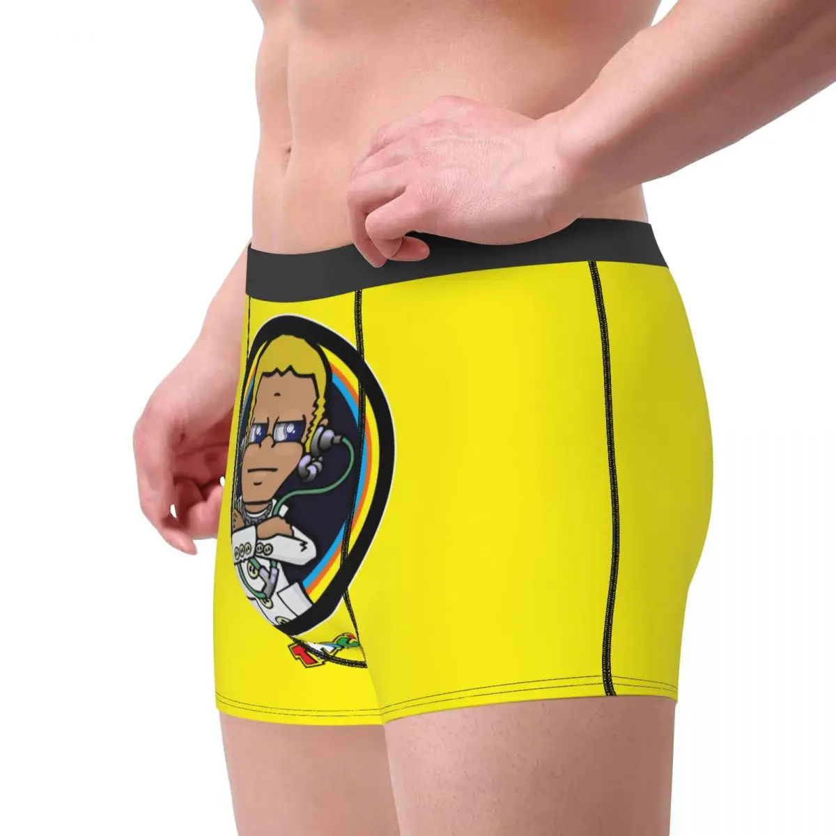 Rossi Motor Racer Underpants Breathbale Panties Men's Underwear Sexy Shorts Boxer Briefs