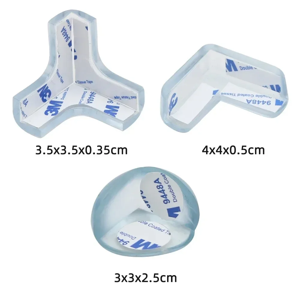 4/8/10/12Pcs Baby Safety Silicone Protector Table Corner Edge Protection Cover Transparent Anti Collision Soft Guard Home Tool