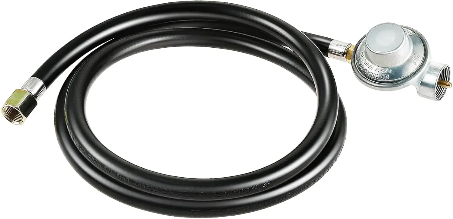 

Регулятор пропана 1 шт. 1 фунт с трубкой 1,5 м, 5/8-18 SAE, фитинг с внутренней резьбой для большинства газовых грилей LP, нагревателей, плиты для барбекю, стол для костра