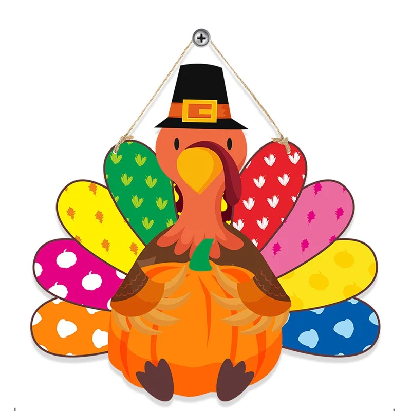 Elevate Your Thanksgiving Party Decor with Colorful Rope Door Signs - A Fun and Festive Addition!