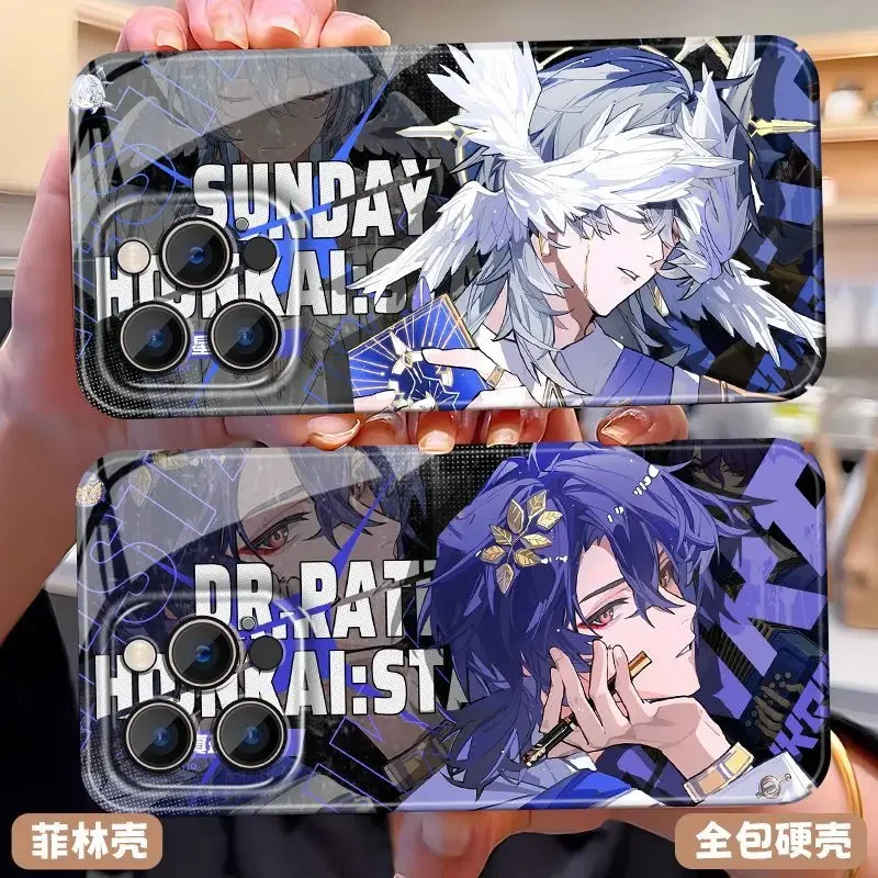 Honkai:Star Rail New Aventurine Sunday Mydie Acrylic Case Cover For iPhone 11 12 13 14Pro Cushion Shockproof Phone Cases