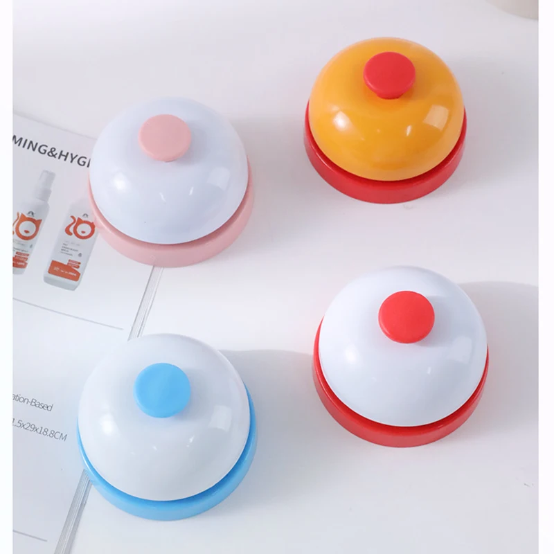 Table Order Bell Multi Color Handbell for Restaurant Kitchen Bar Waitstaff Call Pet Training Classroom School Party Games