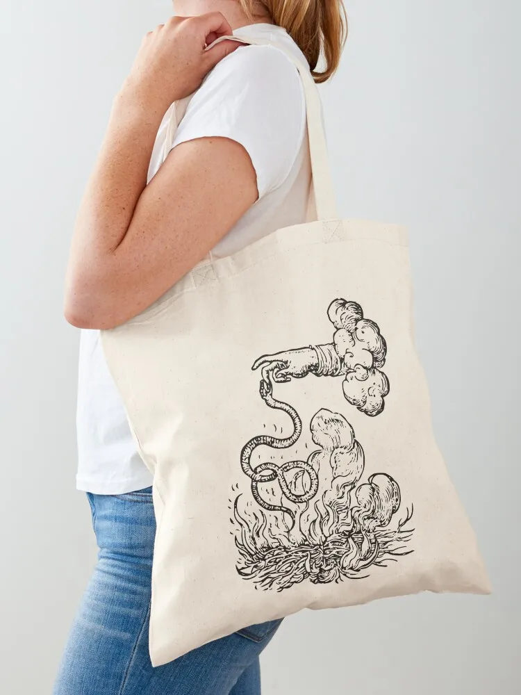 

Devises Héroques - The Snake (black) Tote Bag Reusable bags cloth bag woman Canvas bag