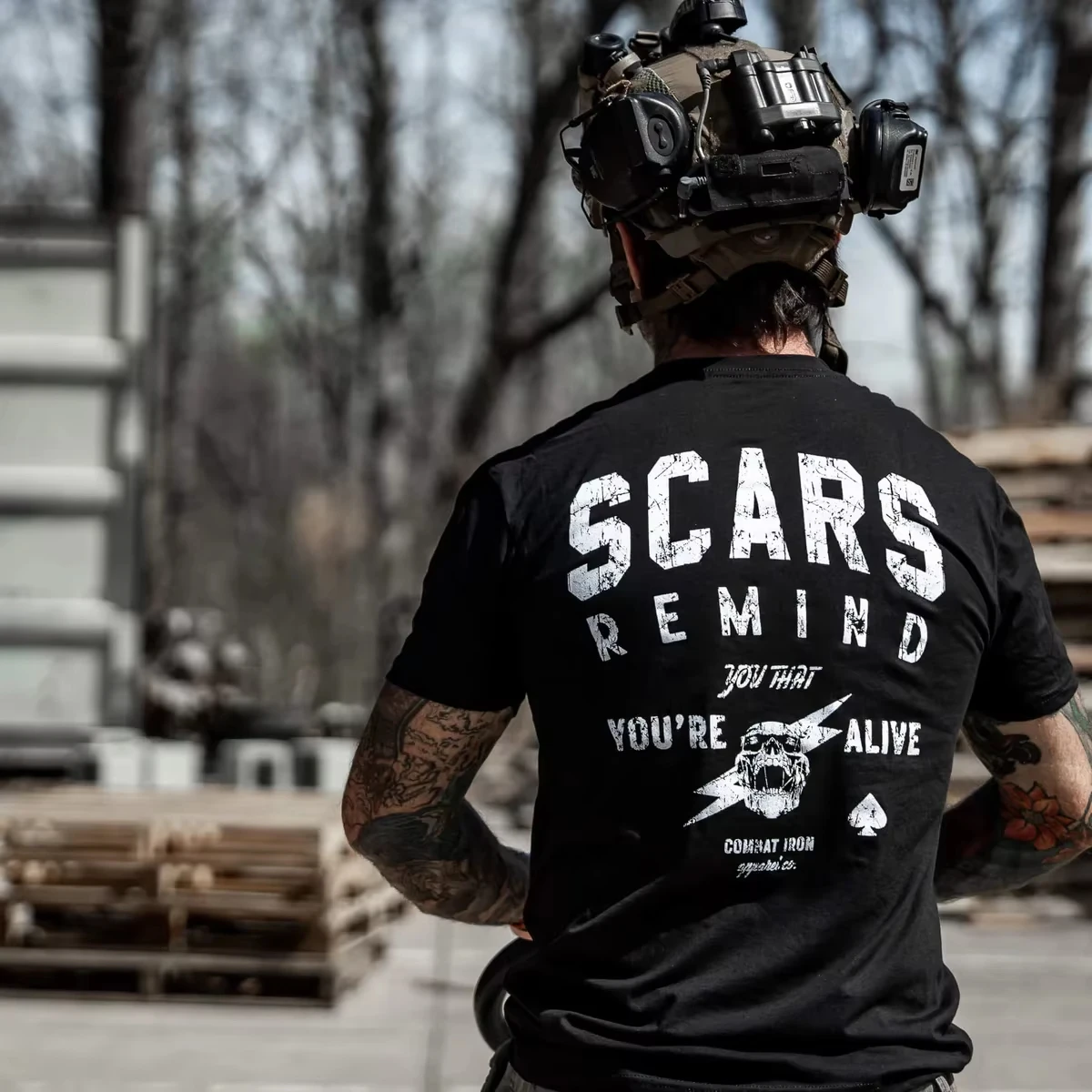 Summer Cotton Men and Women More Scenes Military Enthusiasts with Short Sleeves T-shirt Scars Remind You You Are Alive