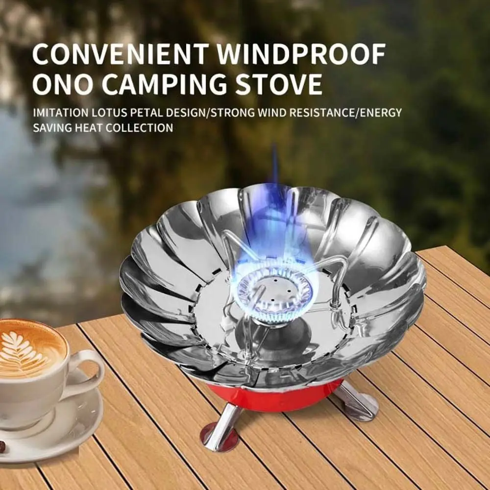

Tea Stove 2800W Lotus Cassette Stove High Power Portable Folding Gas Burner Lightweight Compact Fondue Gas Cooker Outdoor BBQ