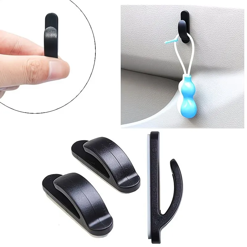 24 Pcs Heavy Duty Car Hook Self Adhesive No Drill Easy To Install Non Slip ABS Durable For Car Storage Pack Pack Pcs Very ... view 3