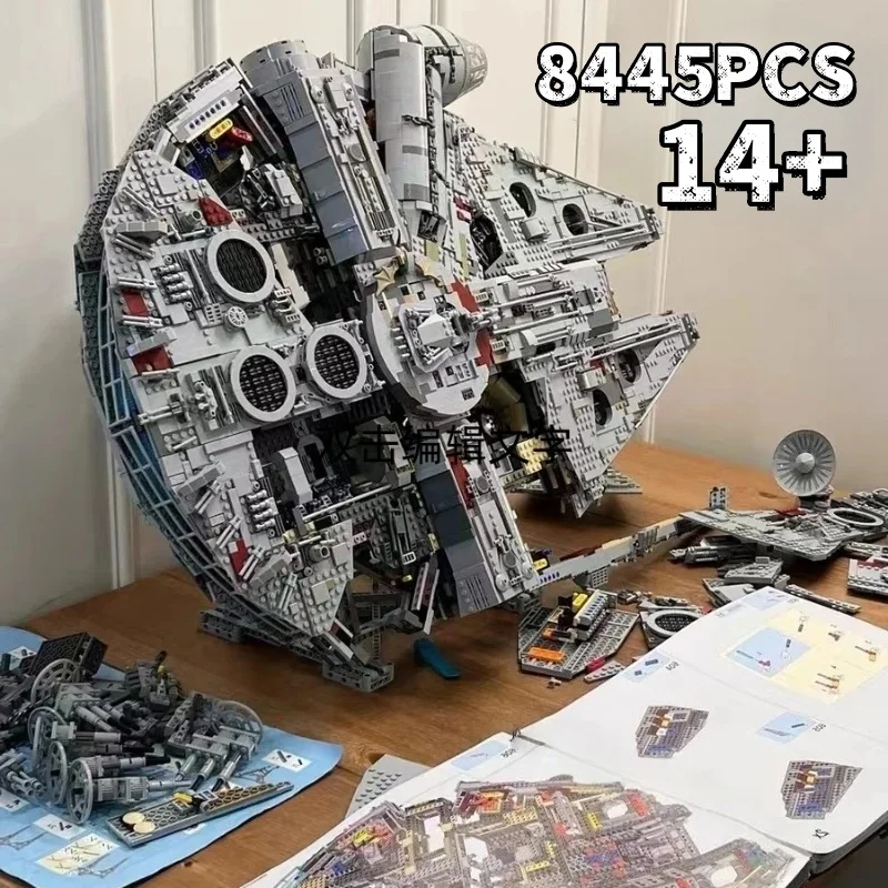 

2026NEW 8445PCS FIT 75192 Battle Luxury Millennium Big Falcon Spaceship Spacecraft Building Blocks Bricks Toys Christmas Gifts