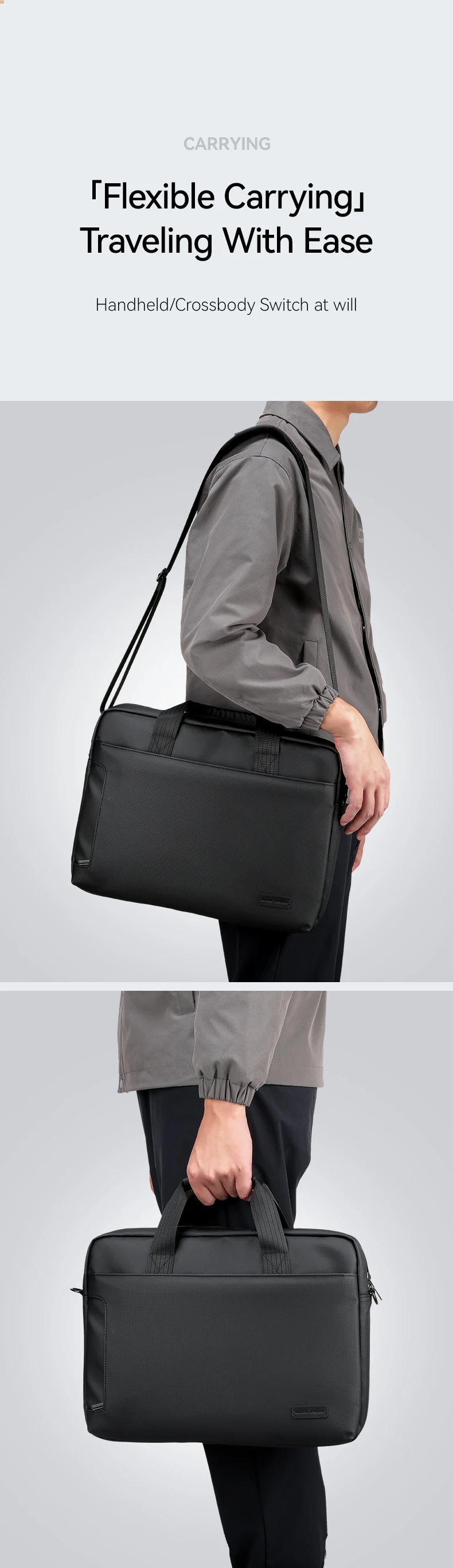 MARK RYDEN Oxford Laptop Briefcase 15.6'' Water Resistant Crossbody Tote Bag for Office Commute