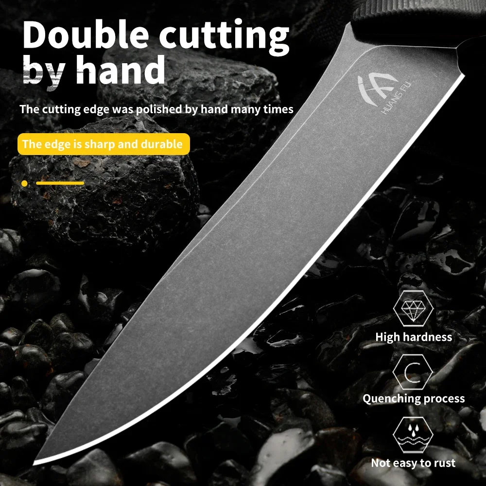 High quality multifunctional fixed blade - outdoor camping, rescue, and emergency survival knife, men\'s gift