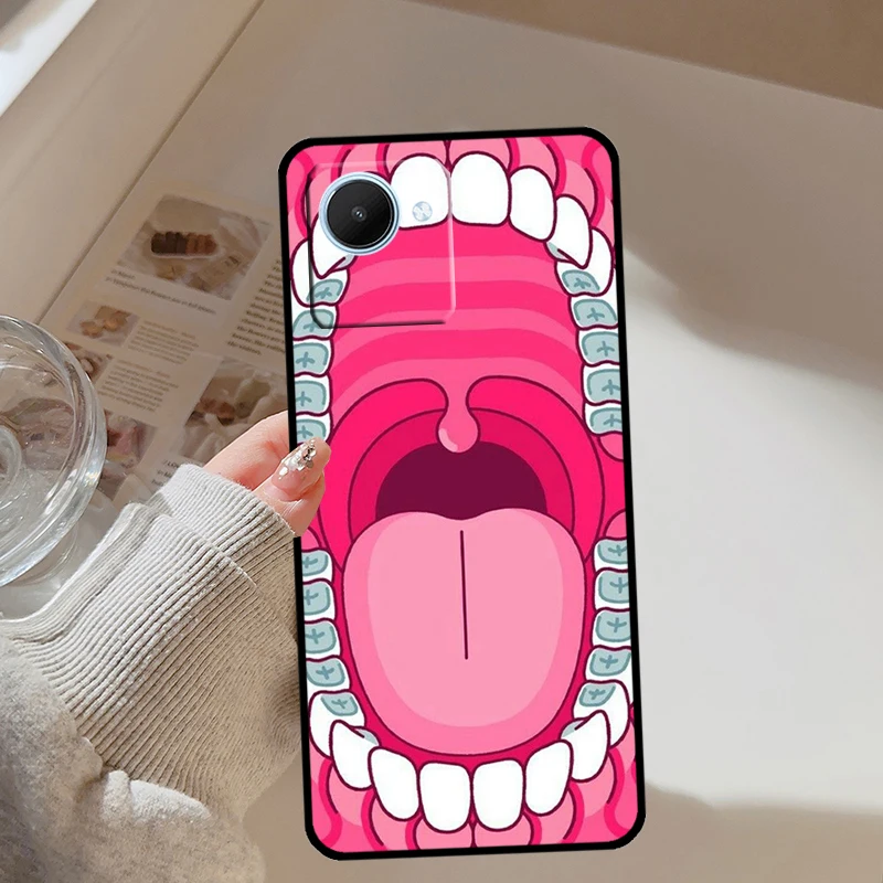 Cartoon Dentist Dental Teeth For Realme C67 C75 C61 C55 C53 C51 C21Y C25S GT 7 Pro 5 6 GT 6T 10 11 12 13 14 Pro Plus Case