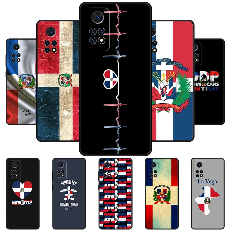 Worn Distressed Flag of Dominican Republic Phone Case For Redmi Note 11 EPro 11S 10T 9S Promax 8 Xiaomi 11 12X 12S Ultra Cover