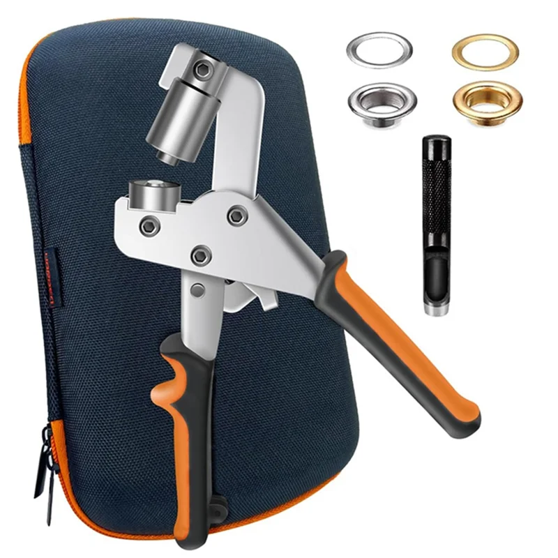 

Grommet Kit 10Mm Heavy Duty With 200 Pieces, Handheld Metal Grommet Set Includes Bag Tarp Grommet Making Tool