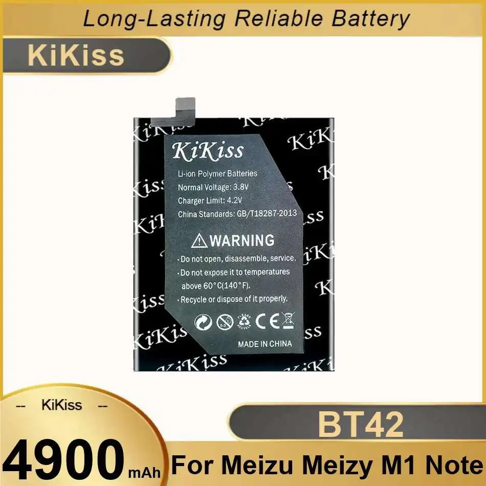 

BT42 Environmentally Friendly 4900Mah For Meizu Meizy M1 Note Mobile Phone Battery