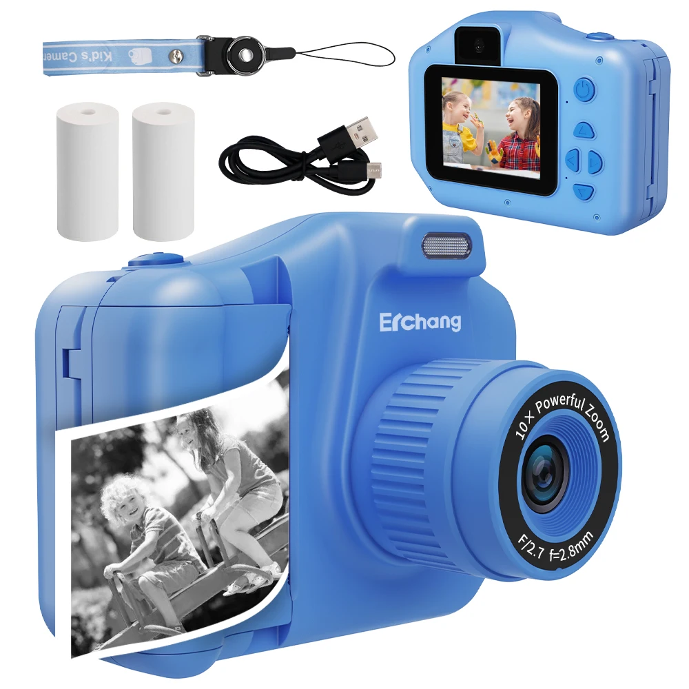 Children Instant Print Camera 10x Digital Zoom Kids Digital Photo Camera Girl's Toy Child Camera Video Boy's Birthday Gift