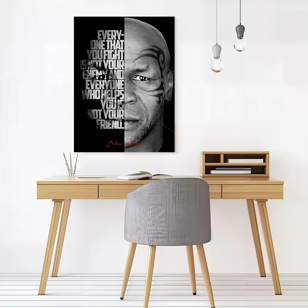 Mike Tyson Printed Canvas Wall Art Customizable Paintings Poster Perfect Gift for Room Ornaments Home Decor Items Bedroom Mural