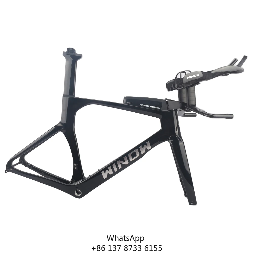 

Carbon TT Frame Chinese Triathlon Bike Frameset Disc Time Trial Bike Frames With New TT Handlebar HB052&Tool Box Di2