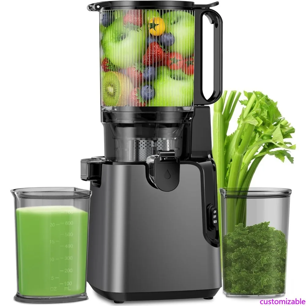 

Customizable Juicer Machines with 5.8" Large Feed Chute, Cold Press Juicer For Whole Vegetables and Fruits, 400W Professional Sl