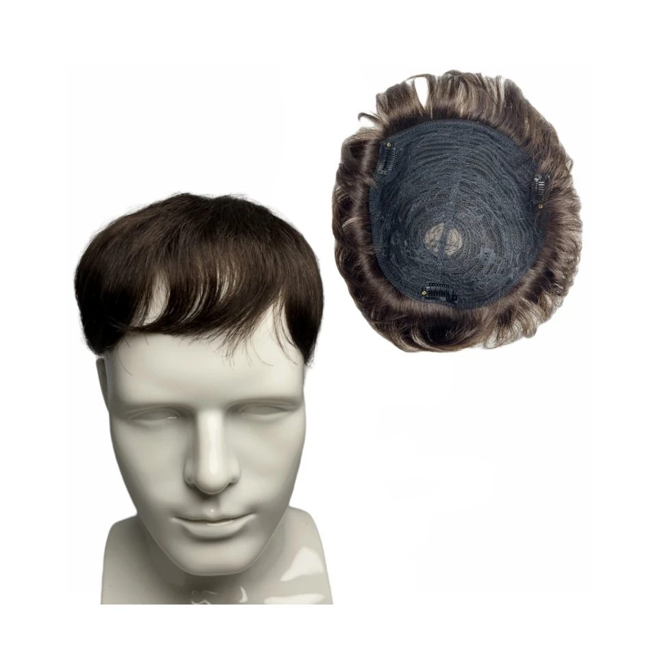

Мужские парики, парик из натуральных человеческих волос, парик для мужчин, натуральный топпер, сменный блок для выпадения волос