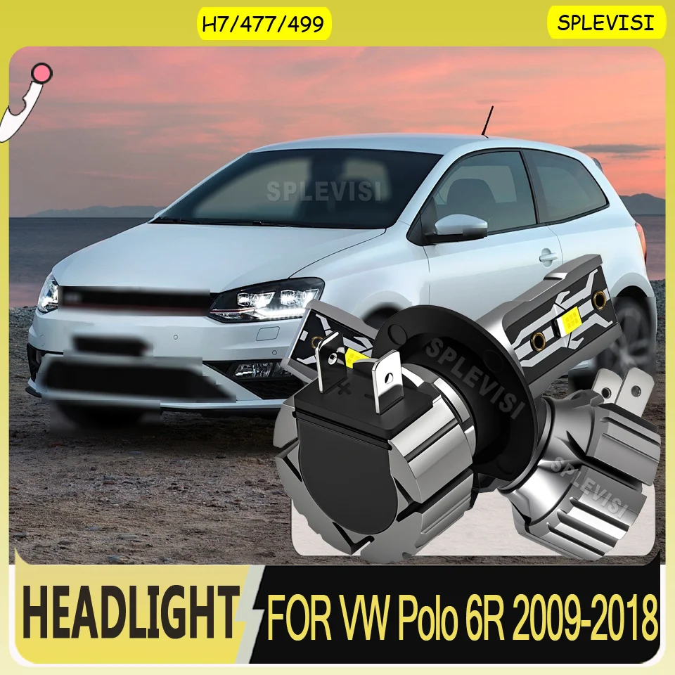 Clear Night Vision Quick Setup Shockproof Build Quick Installation h7 LED Headlight For VW Polo 6R 2009-2014 2015 2016 2017 2018