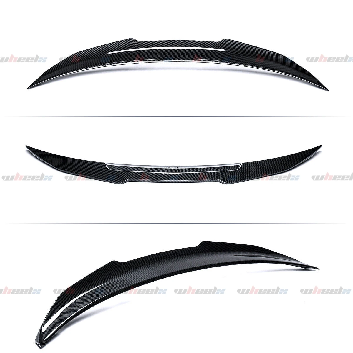 Rear Lip Trunk Spoiler Wing For 14-24 Infiniti Q50 Sedan PSM Carbon Fiber Style