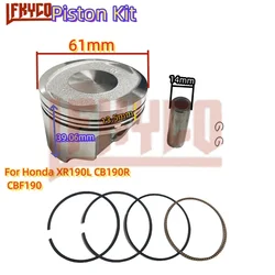 Motorcycle Engine Part 61mm for Honda CB190R CB 190 R CB190SS CB190X CBF190X CBF190X CBF190TR XR190L XR190CT Piston 14mm Pin Kit