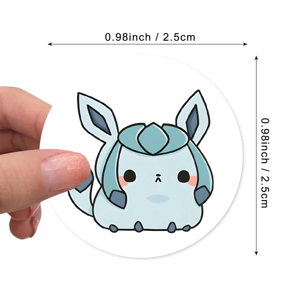 500pcs/Roll Cartoon Pokemones Stickers Kawaii Anime Eevee Diy Pvc Laptop Decals Decoration Stiker Children Reward Toy Girl Gift