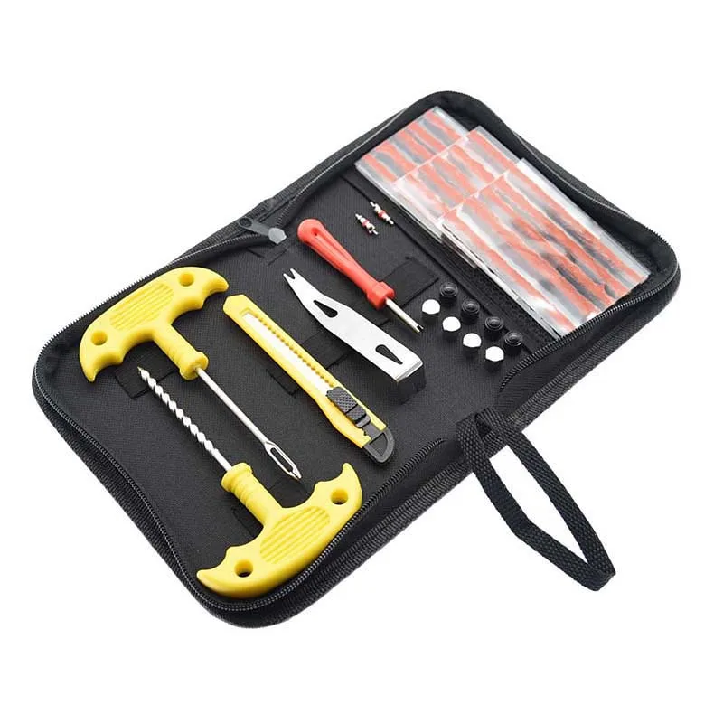 

32pcs Emergency Car Tyre Repair Kit Steel/Rubber/Plastic Hand Tools for Flat Tire Puncture Box Packing