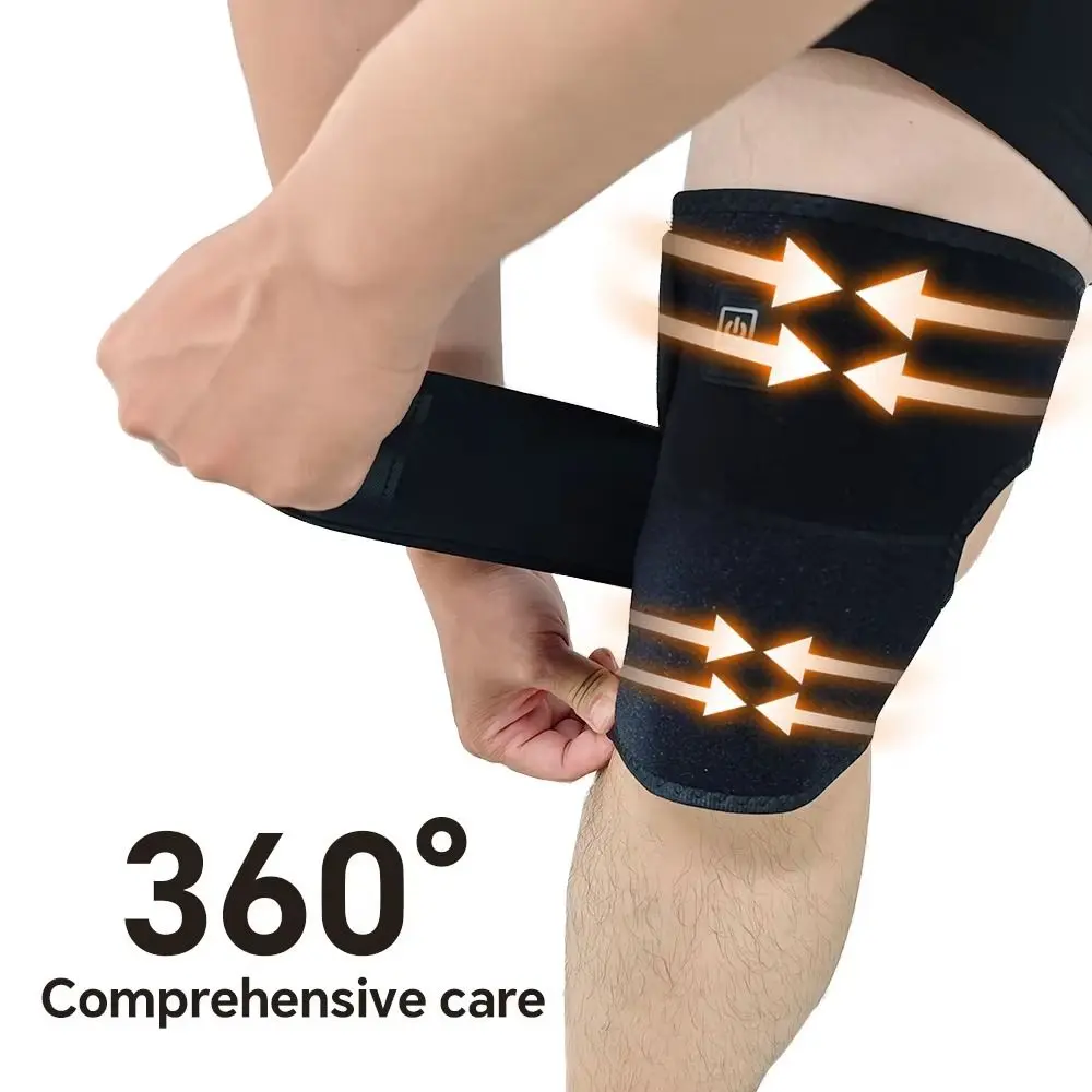 Infrared Heating Electric Knee Heating Pad 3 Heat Levels Fast Heating Heated Knee Protector 5V USB Charging Adjustable Support