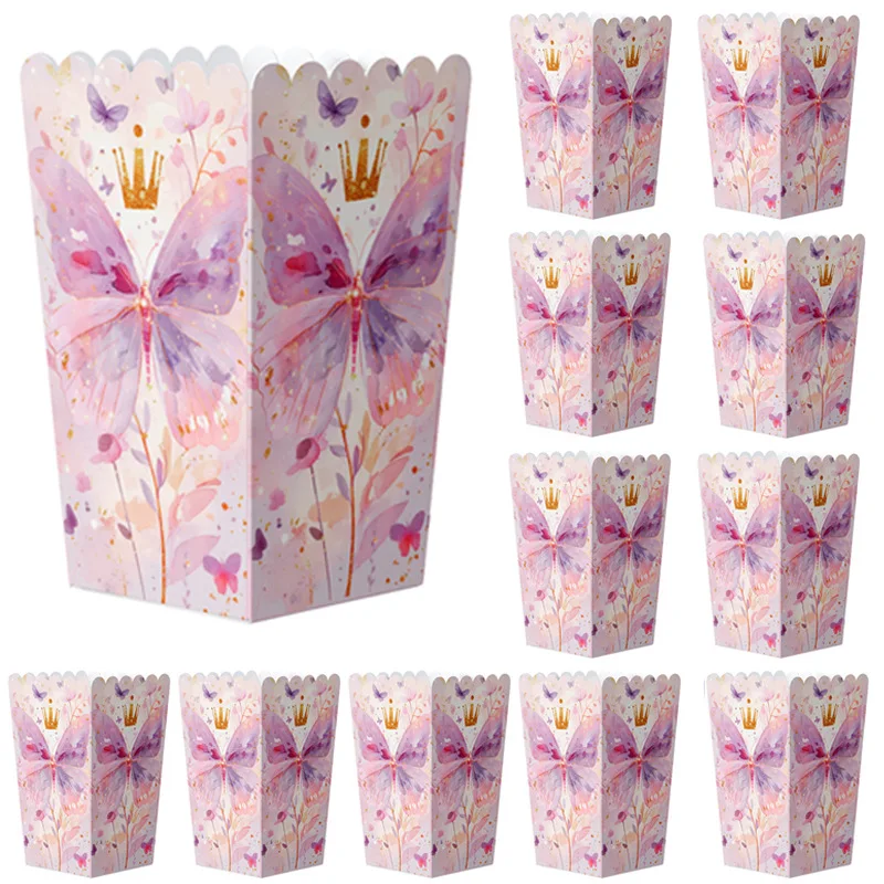 10/20Pcs Popcorn Papier Süßigkeiten Geschenk Box Schmetterling Backen Einweg Box Hochzeit Gunsten Geschenk Verpackung Tasche Geburtstag Party Dekoration – Detail 5
