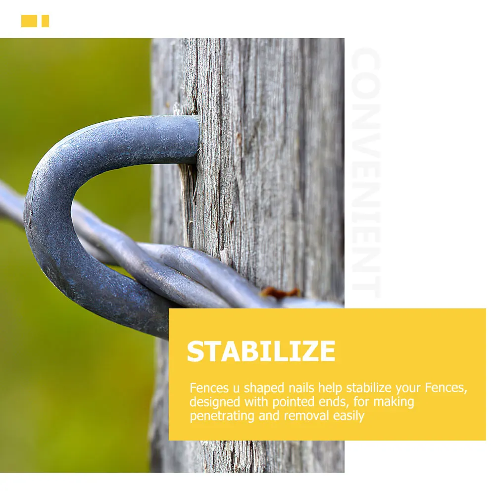 

30 Pcs Gardening Nails U Shape Fences U-nail Repair Shaped Steel Wire Metal Iron Outdoor Stake